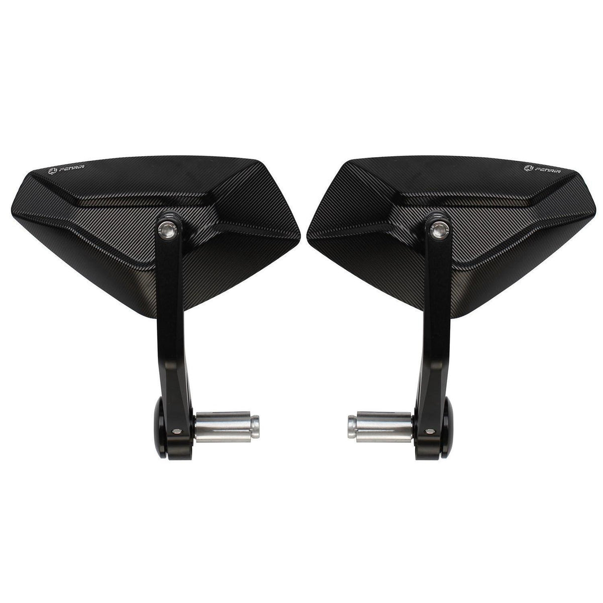 Motorrad Lenkerendenspiegel CNC schwarz, 360° drehbar