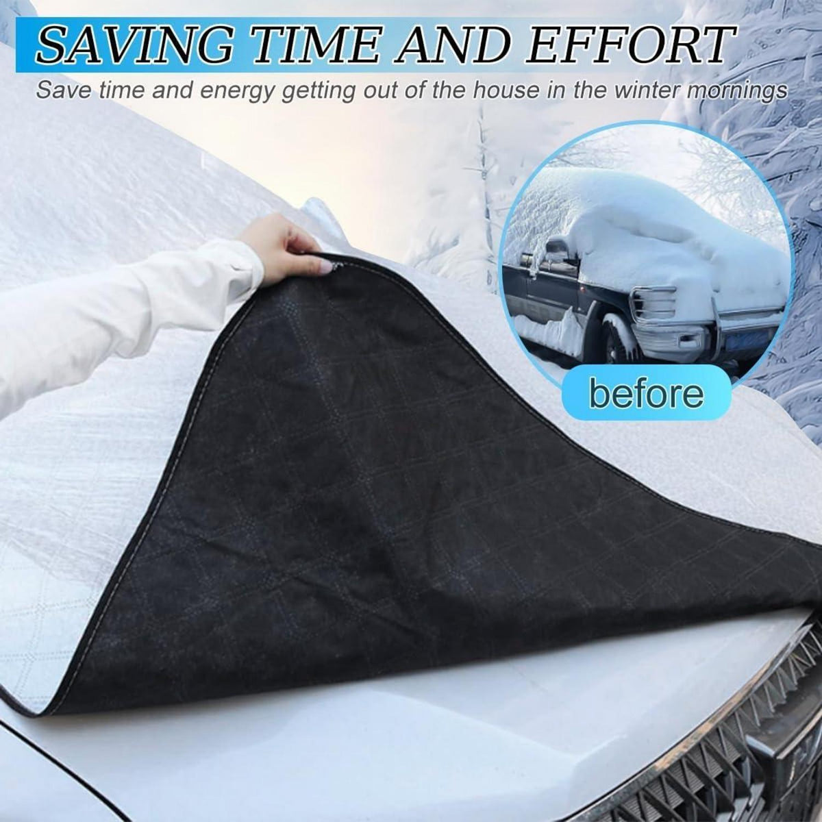 Frontscheibenabdeckung Auto Winter 230x145cm – Eisschutz & UV-Schutz
