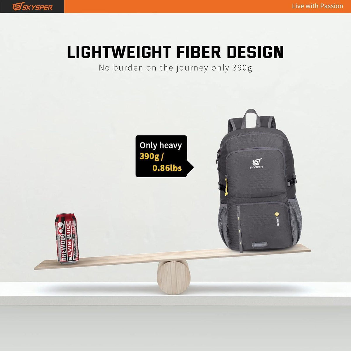 Faltbarer Rucksack 30L mit Nassfach - Wasserfest & Ultraleicht