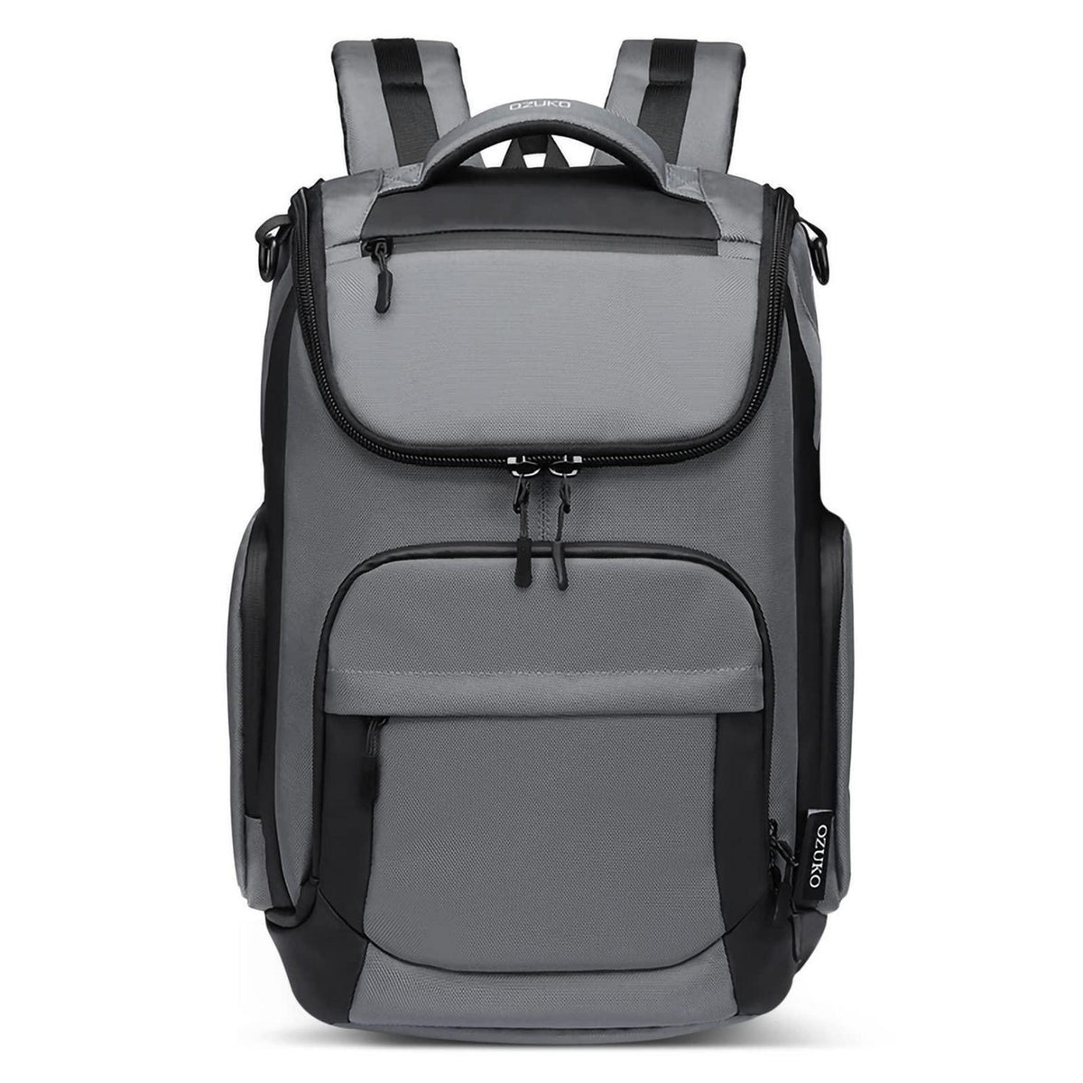 Herren Rucksack 15.6 Zoll Laptop Wasserdicht Grau – Tagesrucksack für Reisen & Schule