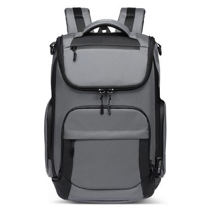 Herren Rucksack 15.6 Zoll Laptop Wasserdicht Grau – Tagesrucksack für Reisen & Schule