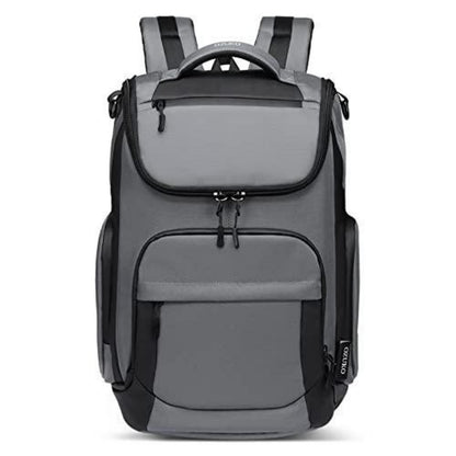 Herren Rucksack 15.6 Zoll Laptop Wasserdicht Grau – Tagesrucksack für Reisen & Schule