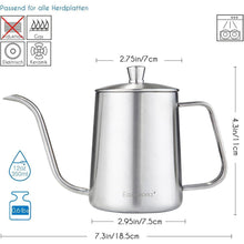 Kaffeekanne mit Schwanenhals 350ml Edelstahl für Pour Over