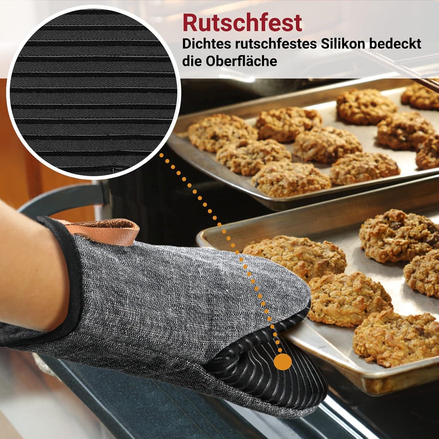 Ofenhandschuhe Hitzebeständige Mini Topfhandschuhe Baumwolle Silikon