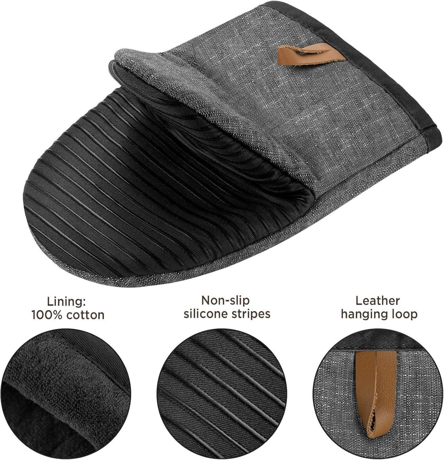 Ofenhandschuhe Hitzebeständig Mini Topfhandschuhe Baumwolle mit