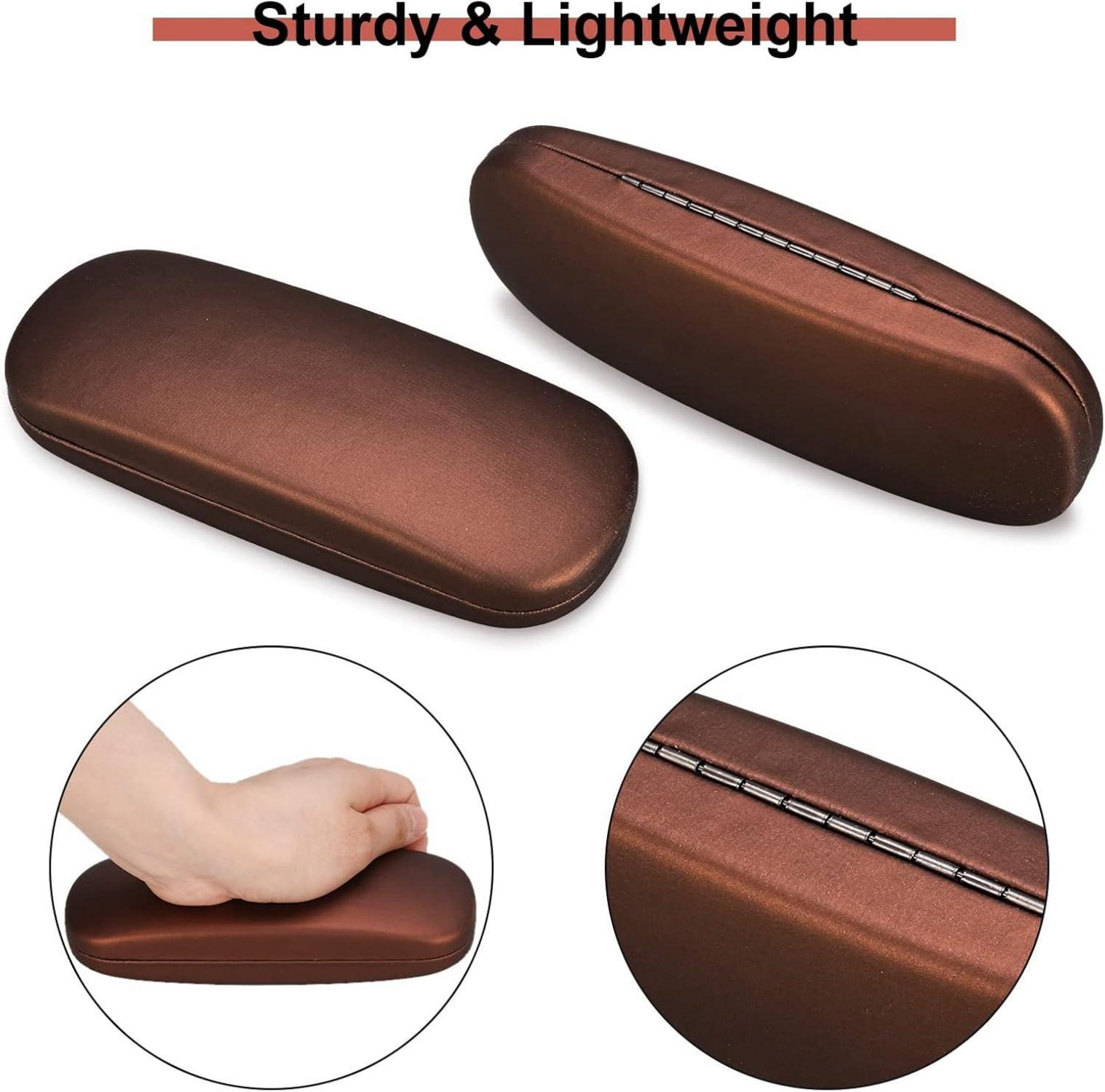 3er Pack Hardcase Brillenetui Set in Blau Schwarz Kaffee