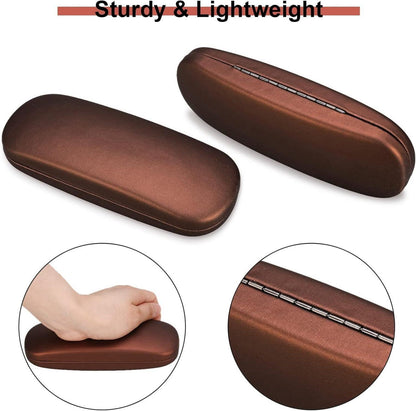 3er Pack Hardcase Brillenetui Set in Blau Schwarz Kaffee