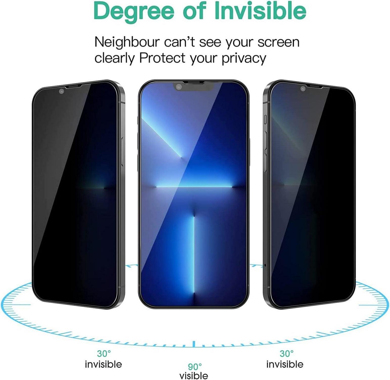 Sichtschutz Panzerglasfolie für iPhone 14 Pro [2 Stück] Anti