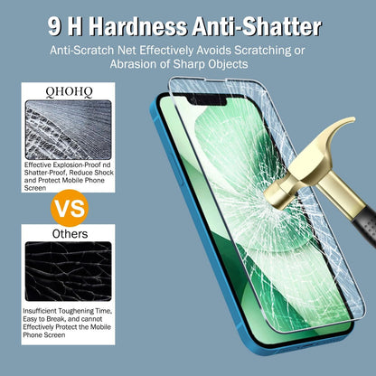 Panzer Schutz Glas iPhone 14 Plus 6.7 3 Stück Ultra-HD 9H Härte