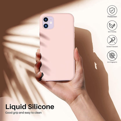ORNARTO iPhone 11 Silikon Case Ultra Dünn Hell Pink