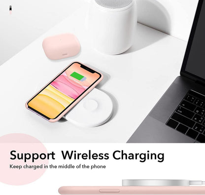 Silikon Case Hülle für iPhone 11 6,1 Zoll Flüssiges Hell Pink