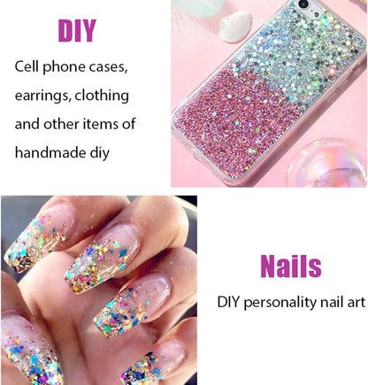 Glitter Gel Sequins Shimmer Liquid Eyeshadow Face Body Hair Nails Holographic