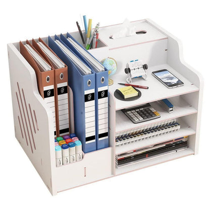 Holz Schreibtisch Organizer – Große Kapazität & DIY Büroablage