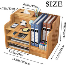 Holz Schreibtisch Organizer – A4 Papier & Büro Aufbewahrung