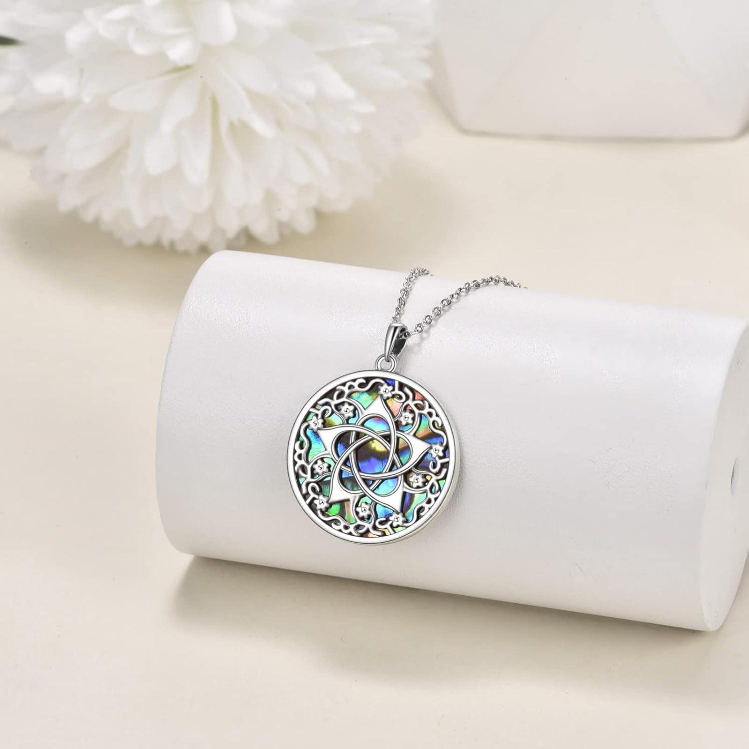 Pentagramm Halskette Sterling Silber Heidnischer Anhänger Wiccan