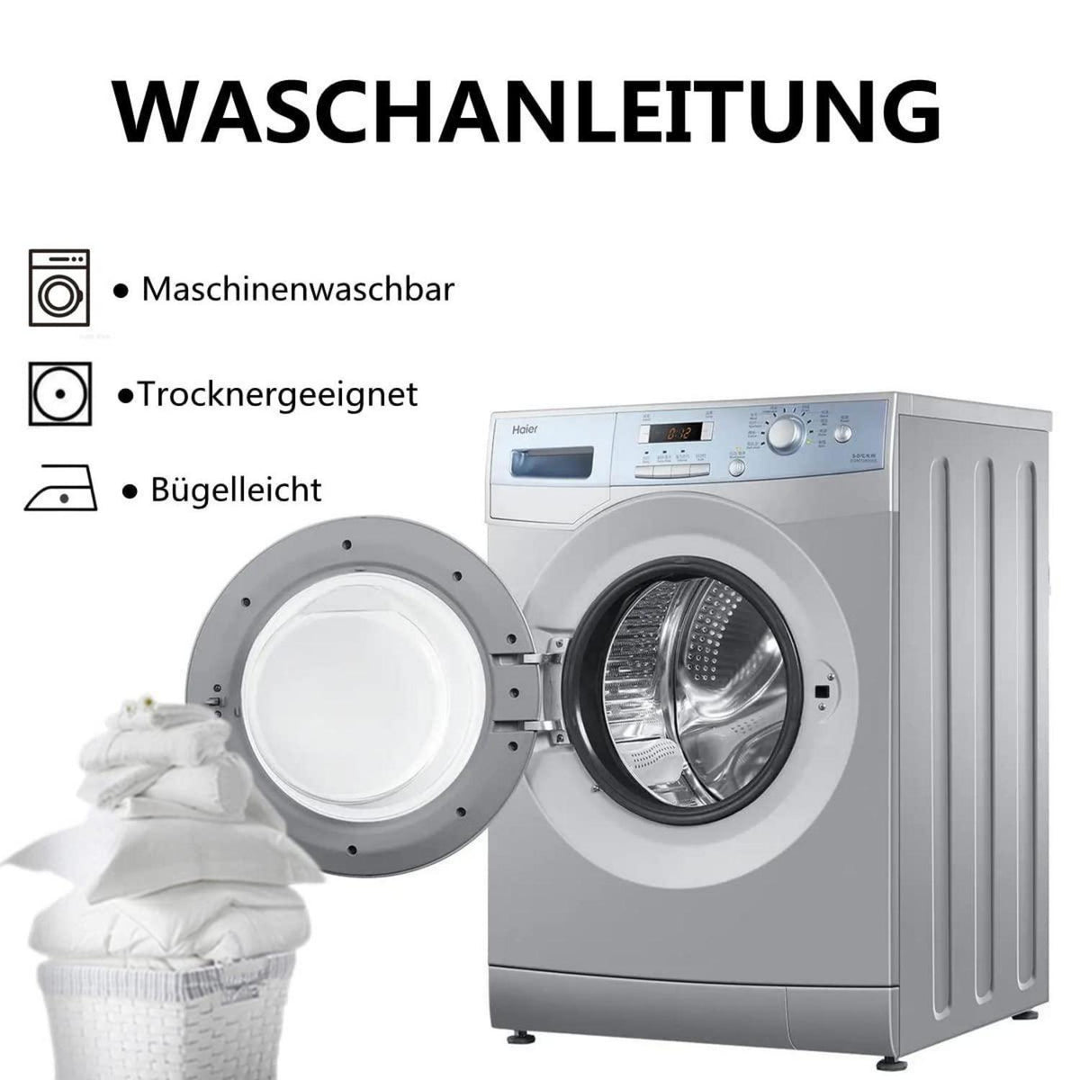 Bettwäsche Set Schmetterling 135x200cm Blau Weiß Microfaser