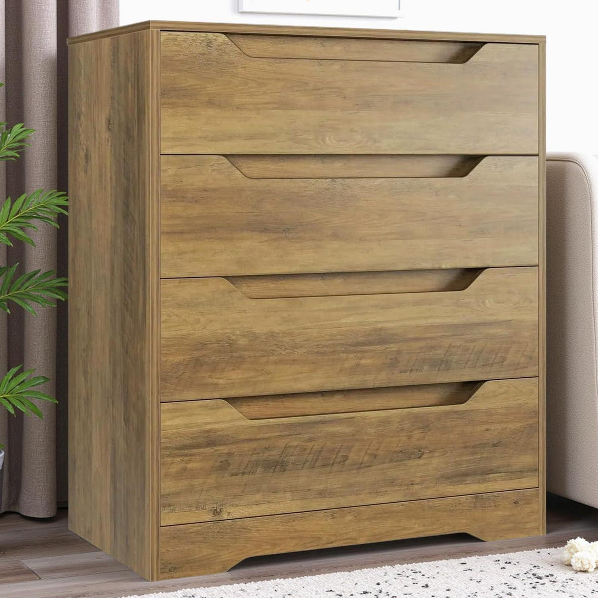 Kommode mit 4 Schubladen – Braun, Schlafzimmer Sideboard