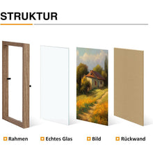 Doppelter Holz Bilderrahmen 10x15 Glasfront Vertikal Desktop