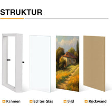 Doppelter Bilderrahmen 10x15 Holz Weiß Glasfront Desktop