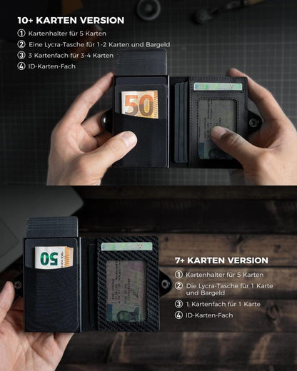 Airtag Kartenetui RFID Schutz Herren Geldbörse Slim Wallet Münzfach