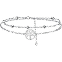 Damen Armband 925 Sterling Silber Baum des Lebens verstellbar