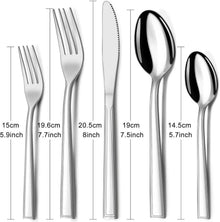 Hunnycook Besteck Set 60 teilig Edelstahl für Restaurant