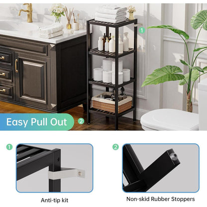 Bambus Badezimmer Regal 5 Ebenen Organizer multifunktional