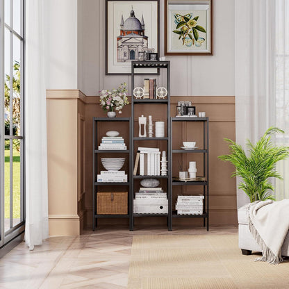 Badezimmerregal Bambus 4 Ebenen Organizer Wohnzimmer Schwarz