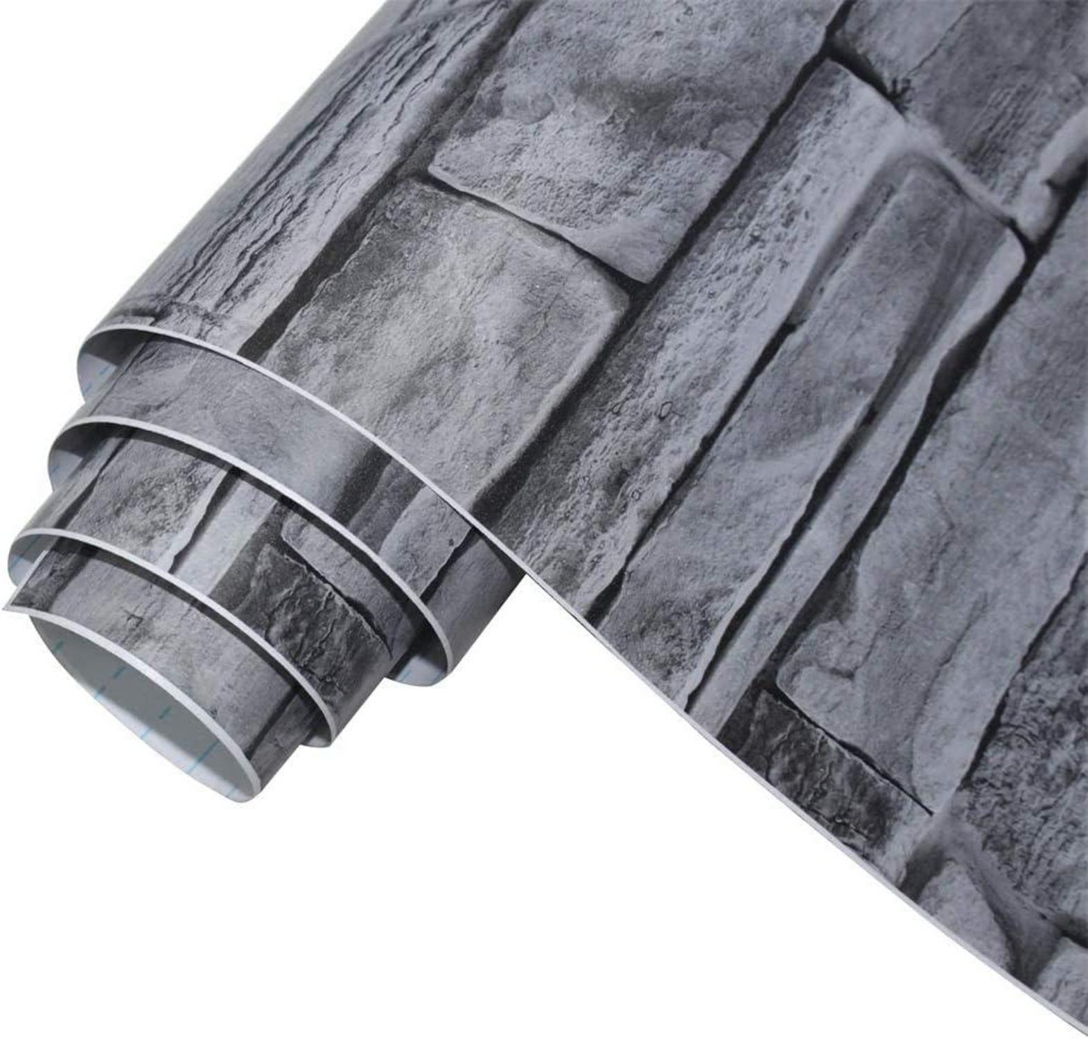 Selbstklebende Ziegel Tapete Vintage Backstein 45x1000cm Stein Wandtür