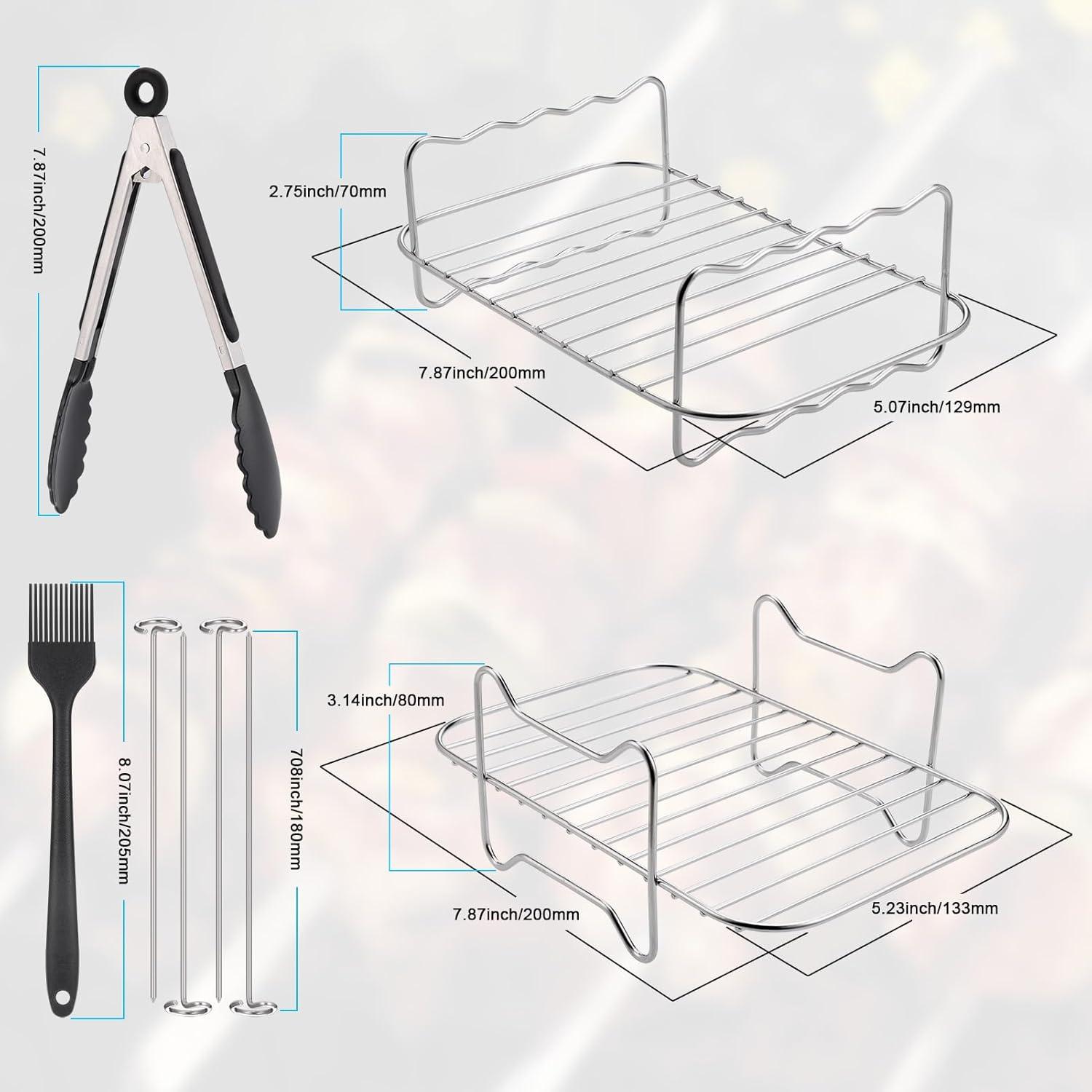 Heißluftfritteuse Grillrost Set für Dual Zone 4