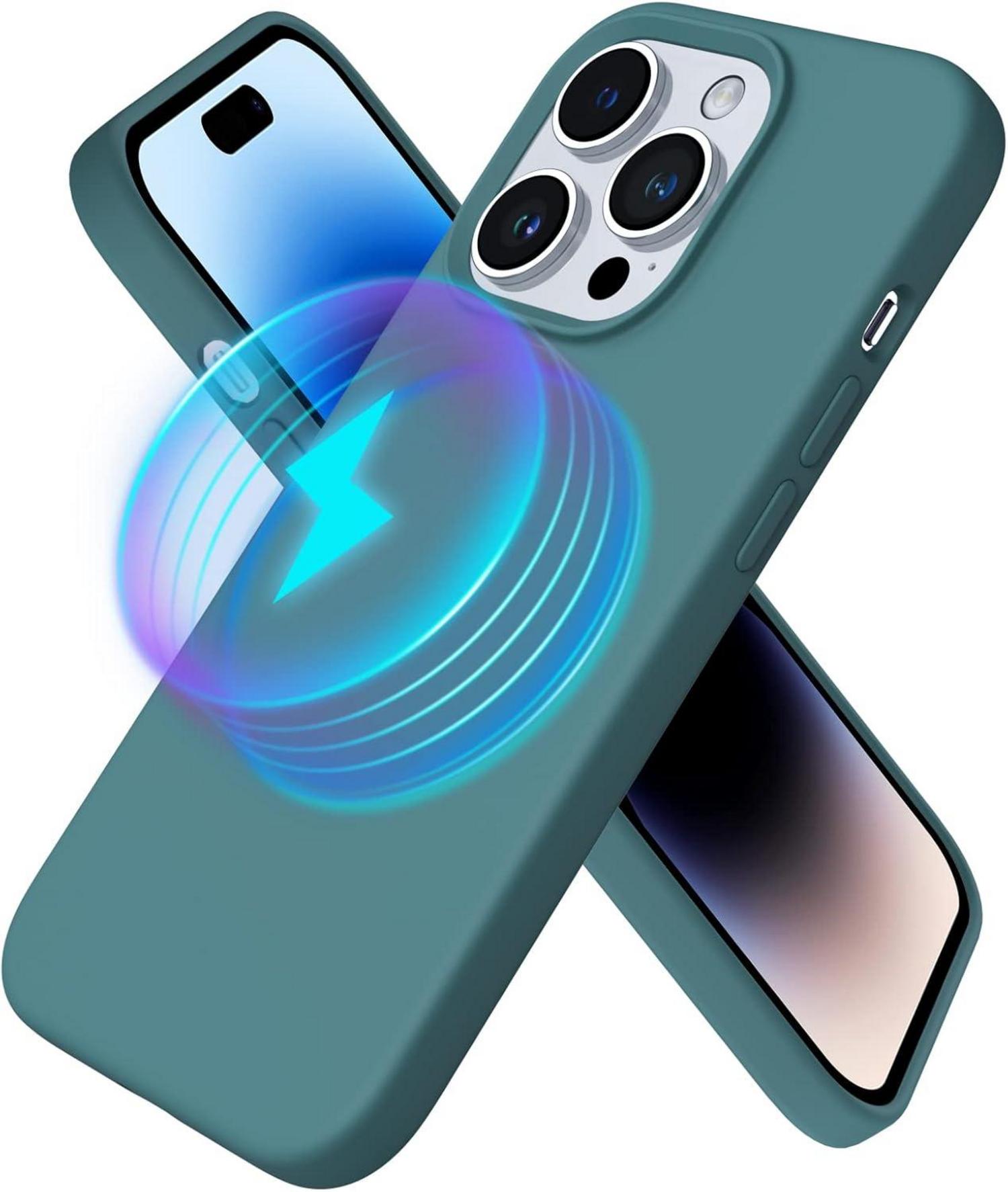 Magnetische Silikonhülle für iPhone 14 Pro Max 6,7 Zoll mit Magsafe