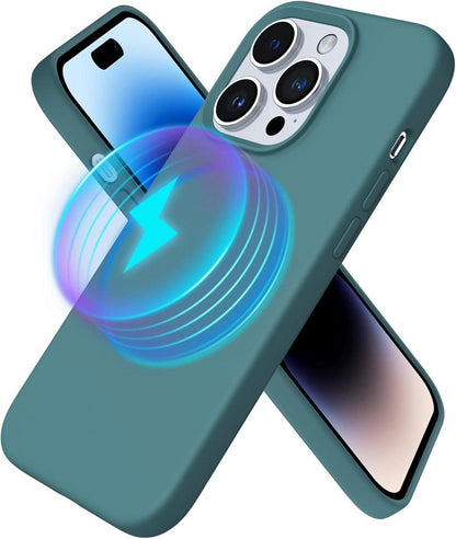 Magnetische Silikonhülle für iPhone 14 Pro Max 6,7 Zoll mit Magsafe