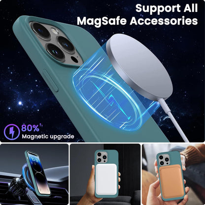 Magnetische Silikonhülle für iPhone 14 Pro Max 6,7 Zoll mit Magsafe