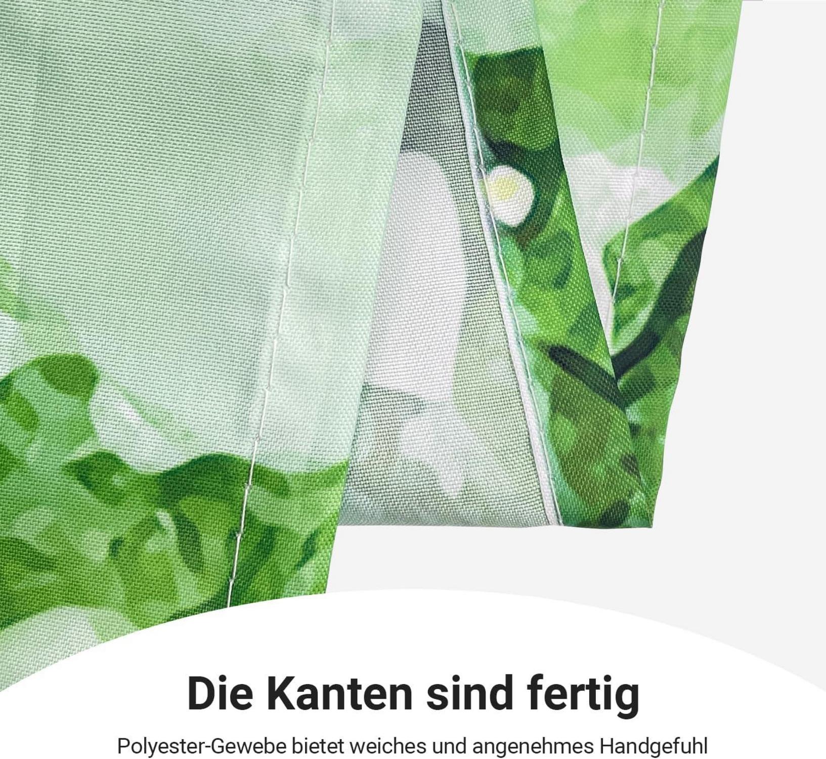 Duschvorhang Blumen Blätter 220x200cm Antischimmel Textil Wasserdicht