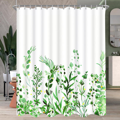 Duschvorhang Blumen Blätter Antischimmel Wasserdicht 240x200cm