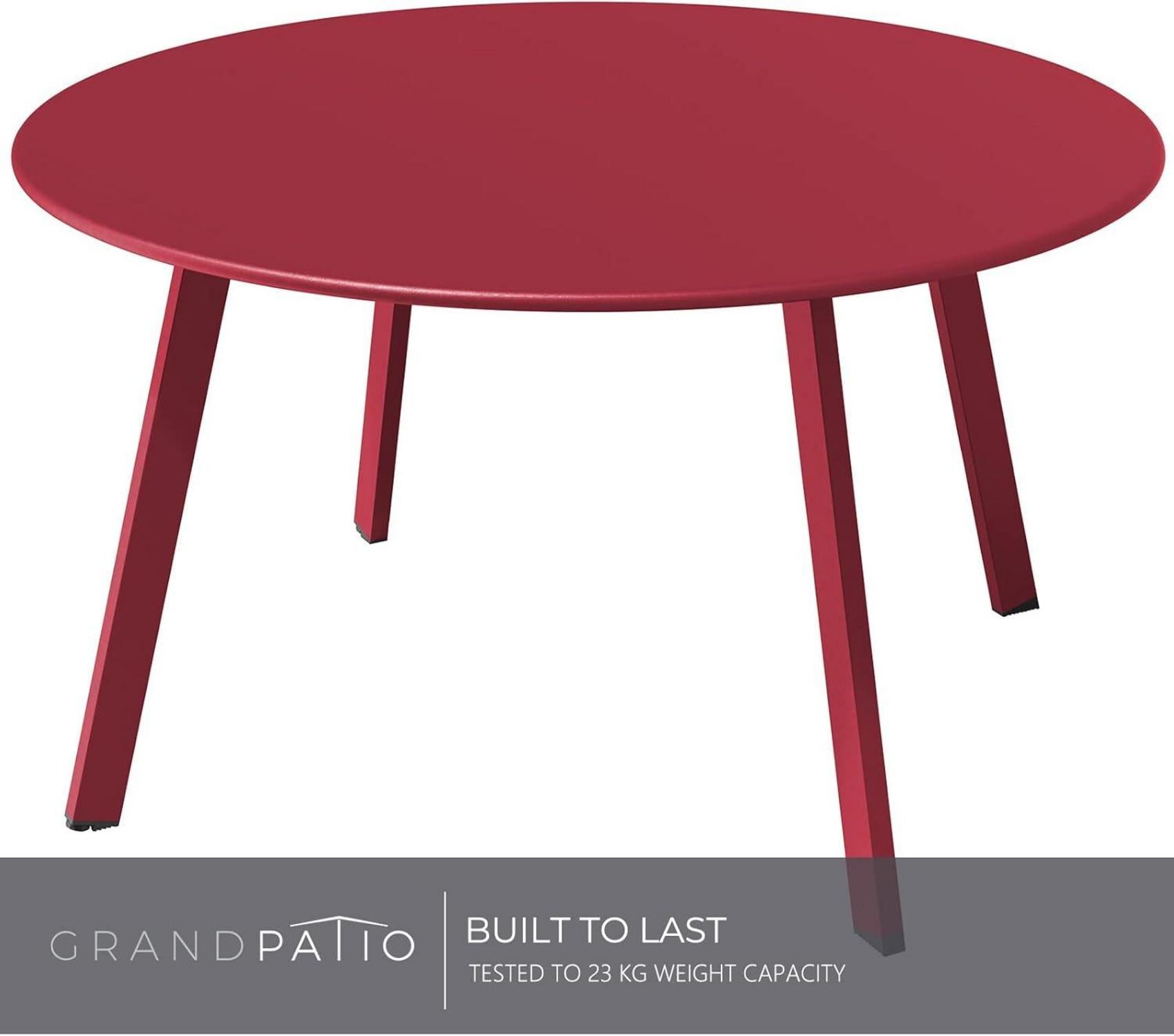 Kaffeetisch Beistelltisch Outdoor Tisch 75 kg, Bossa Nova Rot