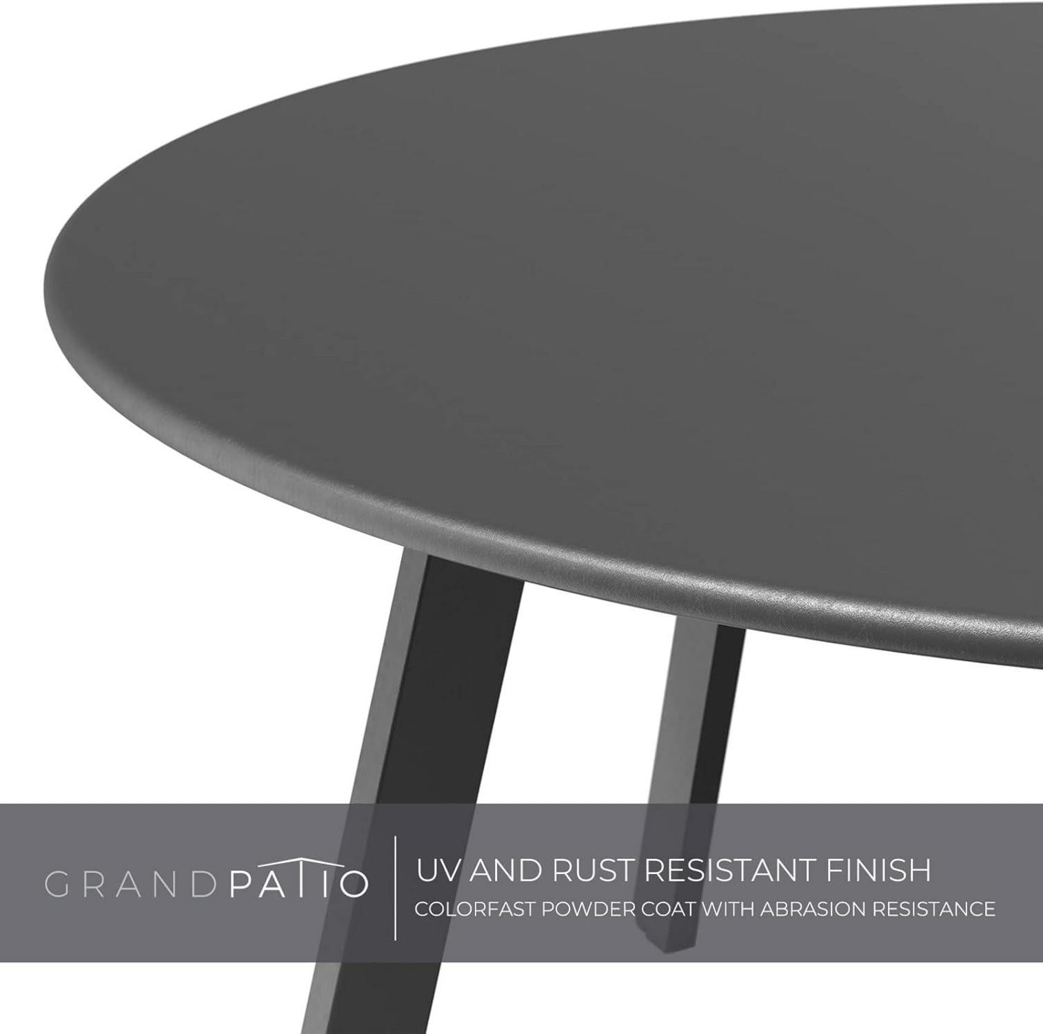 Kaffeetisch Beistelltisch Outdoor Tisch Balkon Schwarz