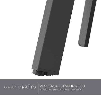 Modern Outdoor Beistelltisch Schwarz 75 kg Tragkraft, Stahlrahmen