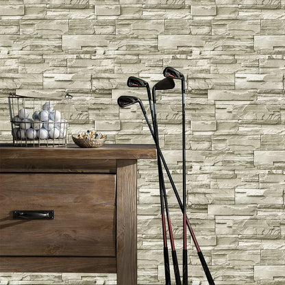 Steinoptik Selbstklebende Tapete Vintage Ziegel Effekt 44.5x500cm