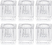 6er Set Glas Kerzenhalter für Stabkerzen Weihnachten Hochzeit Modern