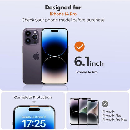Panzer Schutz Glas iPhone 14 Pro 9H Härte 2.5D