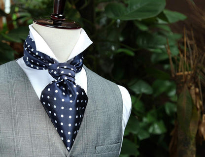 Eleganter Gepunkteter Krawattenschal für Herren Hochzeit Business