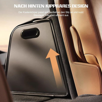 Kofferraum Organizer, Faltbar & 180° Öffnung, Schwarz in Lederoptik