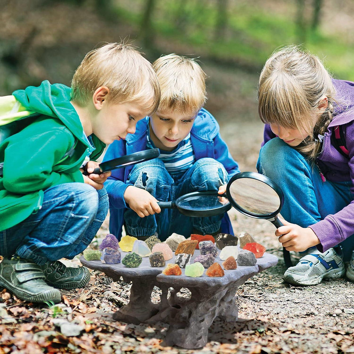 Adventskalender Kristalle für Kinder 2024 natürliche Edelsteine