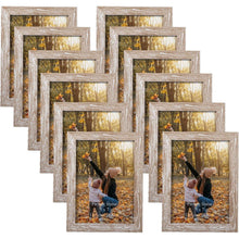 12er Set Bilderrahmen 13x18 cm Beige Holzoptik Plexiglas
