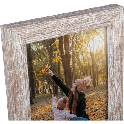 12er Set Bilderrahmen 13x18 cm Beige Holzoptik Plexiglas