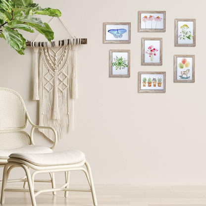 12er Set Bilderrahmen 13x18 cm Beige Holzoptik Plexiglas