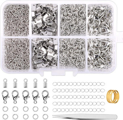 Kettenverschluss Set: 300-teilig inkl. Karabinerverschluss, Biegeringe