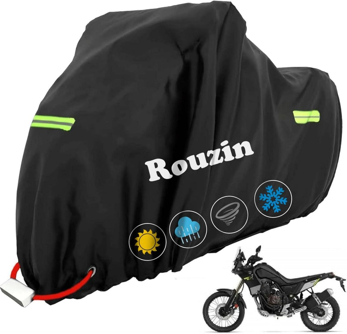 Motorrad Abdeckplane XXXL Wasserdicht Outdoor Roller 245x105x125CM