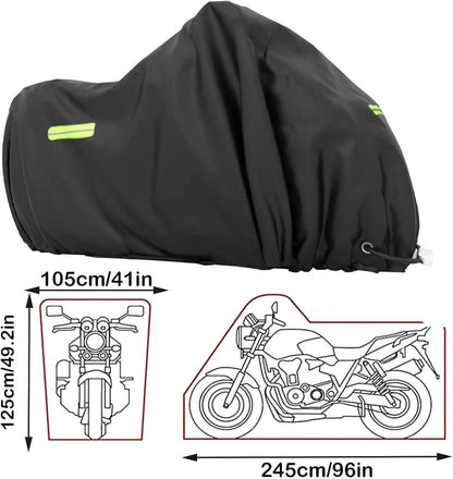 XXXL Motorrad Abdeckplane Wasserdicht 245x105x125cm Harley